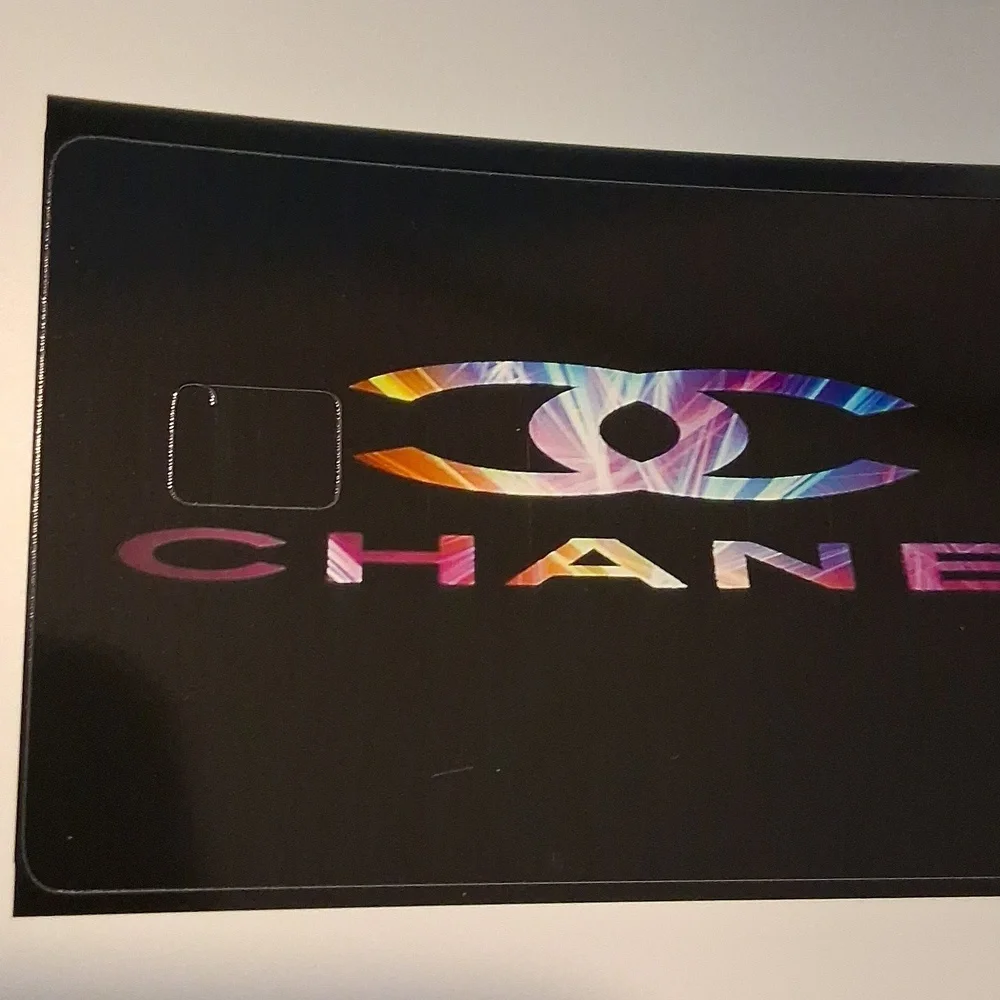 Chanel Black and Vibrant Multicolor Debit Card Cover